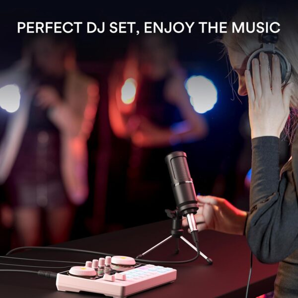MAONO Podcast Equipment Bundle Audio mixer All-in-One Podcast Production Studio with 3.5mm Microphone for Live Streaming, Podcast Recording, PC, Smartphone, DJ MaonoCaster Lite (AU-AM200-S1) - Image 7