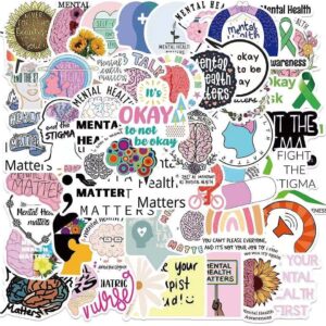 50PCS Mental Health Awareness Stickers - Waterbottle, Laptop Vinyl Stickers