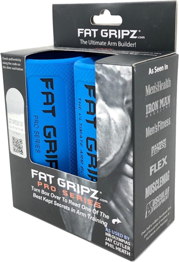 Fat Gripz Pro - The Simple Proven Way to Get Big Biceps & Forearms Fast - At Home Or In The Gym (Winner of 3 Men’s Health Magazine Awards) (2.25 Inch Outer Diameter)
