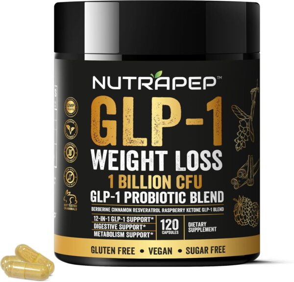 GLP-1 Probiotic Weight Loss Support Supplement - GLP 1 Booster with Berberine for Support Fat Burn
