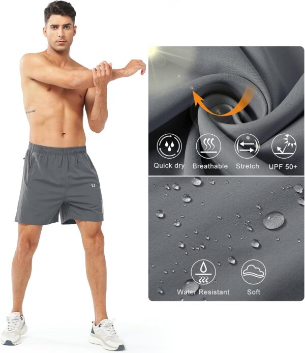 NORTHYARD Men's Athletic Running Shorts Quick Dry Workout Shorts 7"/ 5"/ 9" Lightweight Sports Gym Basketball Tennis Hiking - Image 5