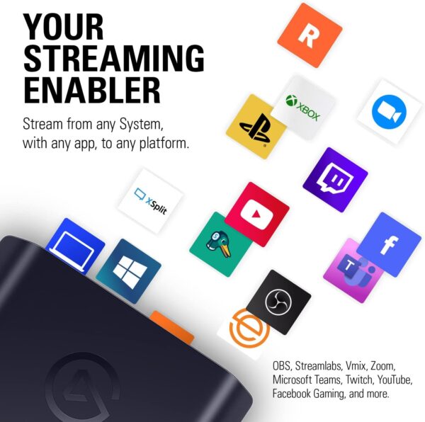 Elgato HD60 X - Stream and Record in 1080p60 HDR10 or 4K30 with Ultra-low Latency on PS5|Pro, PS4|Pro, Xbox Series X/S, Xbox One X|S, Nintendo Switch 2, in OBS and More, Works with PC and Mac - Image 6