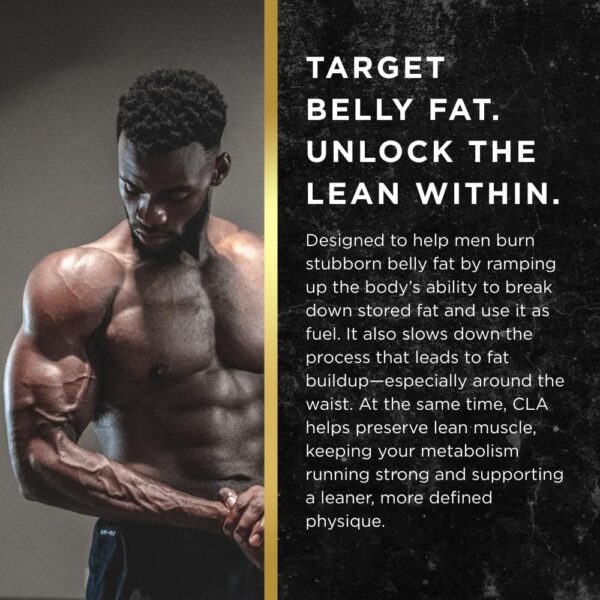 UNALTERED Belly Fat Burner for Men - Natural Weight Loss Pills to Support Reduced Body Fat, Preservation of Lean Muscle Mass, and a Healthy Metabolism - CLA Dietary Supplement - 90 Softgel Capsules - Image 4