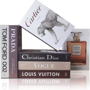 Decorative Books for Home Decor, Set of 7 Fake Books, Aesthetic Bookshelf Decor for Living Room, Office, Bedroom, Coffee Table Decoration, Modern Stacked Display