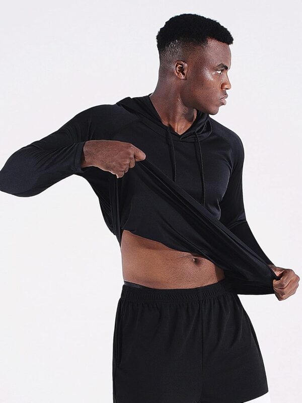 CADMUS Men's Workout Long Sleeve Fishing Shirts UPF 50+ Sun Protection Dry Fit Hoodies - Image 4