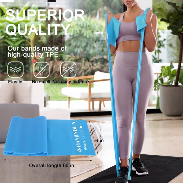5 Pcs Professional Resistance Bands. Latex-Free, Elastic Band, Work Out Bands, Stretch Bands for Working Out Women or Men, Exercise Bands Set for Physical Therapy, Yoga, Pilates - Image 4