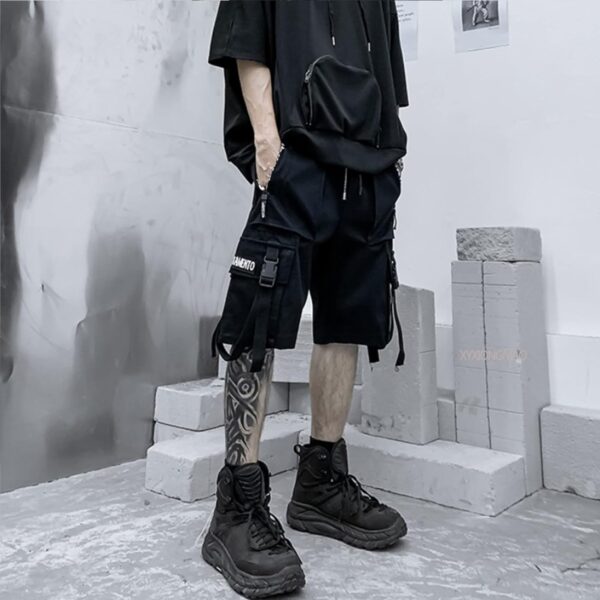 XYXIONGMAO Men's Joggers Techwear Black Hip Hop Cargo Shorts Streetwear Sweatpants Cargo Pants for Men - Image 3