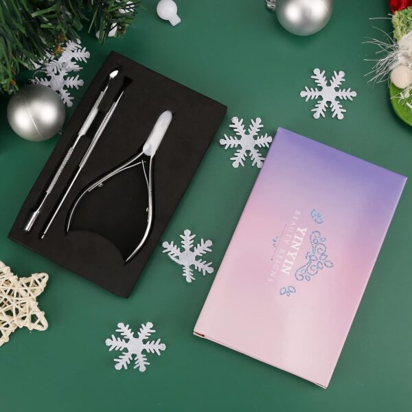 Cuticle Trimmer with Cuticle Pusher and Cutter-YINYIN Cuticle Remover Nippers Professional Stainless Steel Cutter Clippers,Pedicure Manicure Tools for Fingernails Toenails(Silver) - Image 7