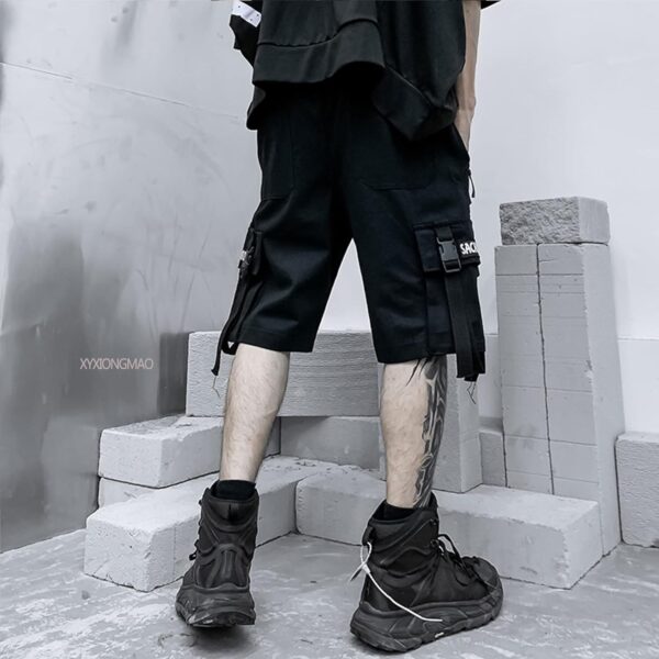 XYXIONGMAO Men's Joggers Techwear Black Hip Hop Cargo Shorts Streetwear Sweatpants Cargo Pants for Men - Image 5