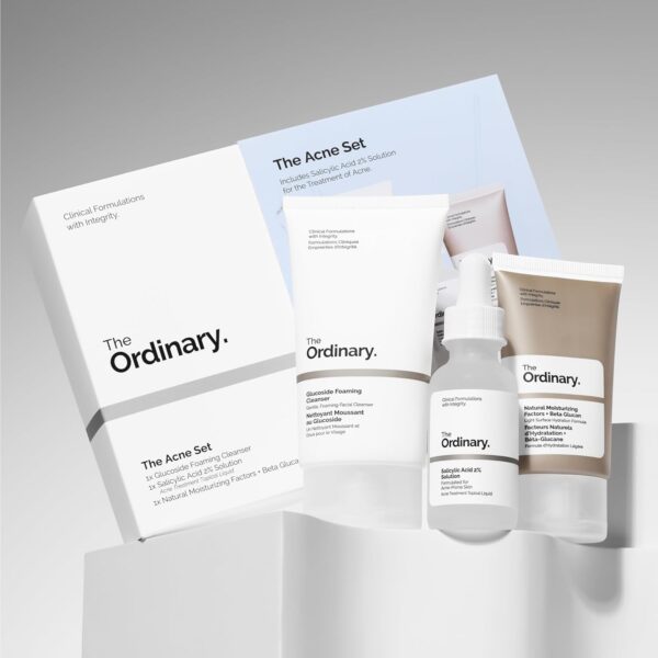The Acne Set, 3-Step Skin Regimen with Glucoside Foaming Cleanser, Salicylic Acid 2% Solution, and Natural Moisturizing Factors + Beta Glucan | Skin Care Set - Image 4