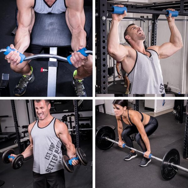 Fat Gripz Pro - The Simple Proven Way to Get Big Biceps & Forearms Fast - At Home Or In The Gym (Winner of 3 Men’s Health Magazine Awards) (2.25 Inch Outer Diameter) - Image 3