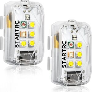 STARTRC Drone Strobe Light, Anti Collision Light, Rechargable Flash Led Lamp Light for FAA Drone Night Flying, Fits For DJI Neo,Mini 4 Pro, Avata 2,Mini 4k,Air 3S and All RC Drones Accessory(2pc)