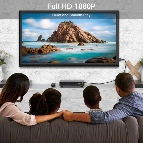 DVD Players for TV with HDMI,Plays All Regions and Formats,CD Player for Home,Support 1080P Video/CD/DVD/VCD/JPEG/USB, Remote, HDMI and RCA Cables Included - Image 5