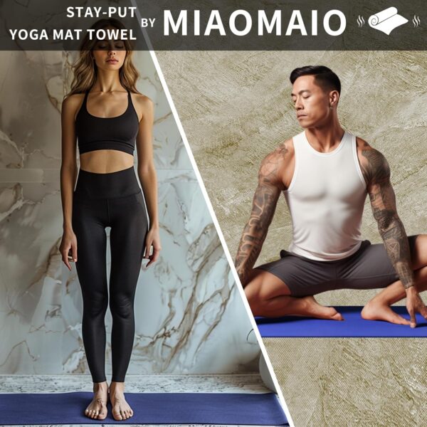 MIAOMIAO Non-Slip Hot Yoga Towel Set, Super Absorbent Microfiber in, 24.5" x 72" - Anti-Slip, Injury Free Design for Pilates, Yoga Mats, Exercise, and Fitness Gear - Image 7