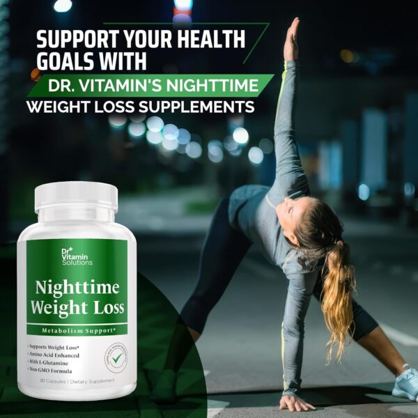 DR VITAMIN SOLUTIONS Nighttime Fat Burner Supplements - Appetite Suppressants for Weight Loss - Night-Time Fat Burner for Women and Men Supporting Sleep & Relaxation - Weight Loss Pills - 30 - Image 5