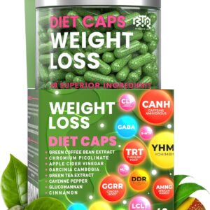 Bioteque Lab Weight Loss Diet Capsules, Natural Appetite Suppressant, Day & Night Fat Burner for Women & Men with Apple Cider, Green Coffee Bean Extract, Metabolism Booster Supplement - 60 Pills