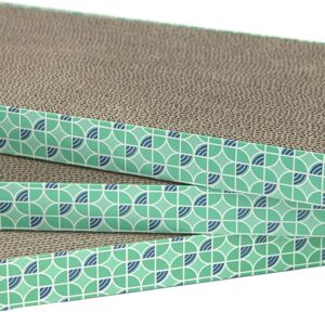 Kitty City XL Wide Corrugate Cat Scratchers 3 Pieces, Cat Scratching, Cat Scratch Pad, Door Clips, Furniture Protectors from Cat Scratching