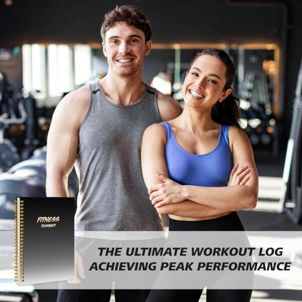 Fitness Journal Workout Planner for Women & Men - A5(5.5" x 8.5") Sturdy Workout Log Book for Gym & Personal Home Workouts - Black - Image 7