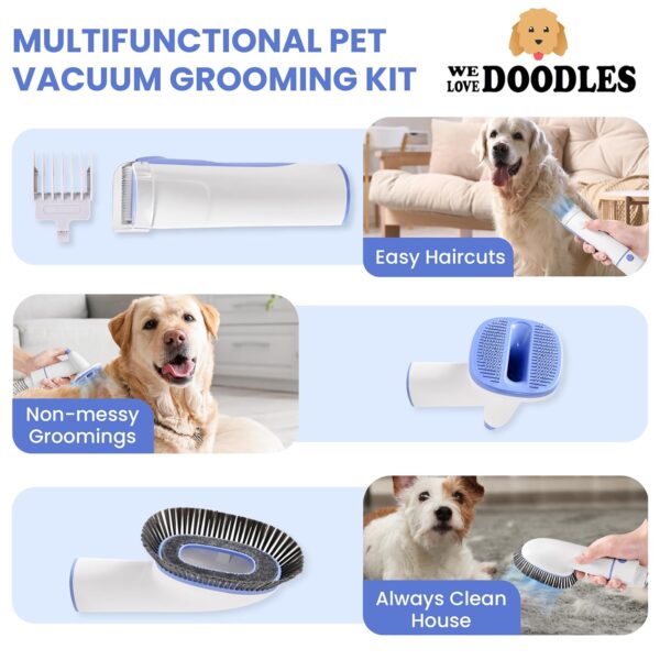 We Love Doodles 11-in-1 Dog Grooming Vacuum - Professional-Grade Dog Clippers, Lightweight Pet Vacuum Grooming Kit for Dogs at Home, For Long Hair & Non Shedding Dogs, Goldendoodles & Poodles - Image 2