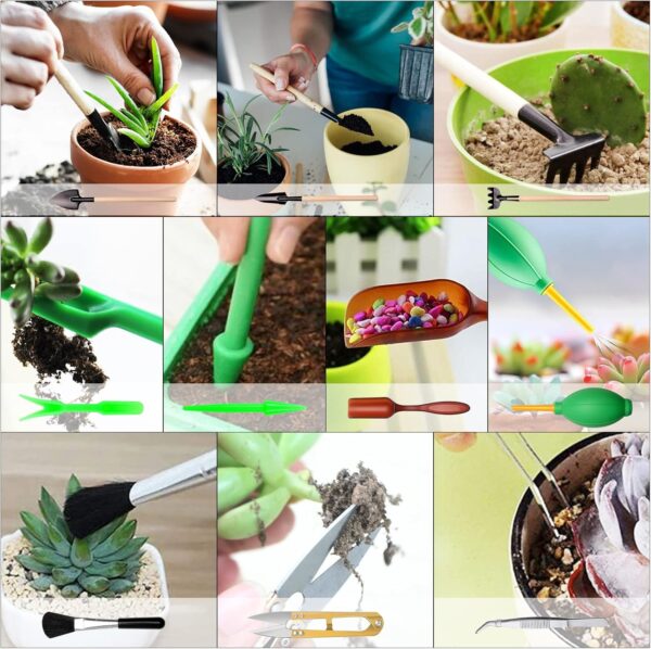 84 PCS Garden Tools Set,10pcs Succulent Tools Set Included 6pcs Large Heavy Duty Aluminum Gardening Hand Tools 12.5IN with Garden Tool Bag,Gloves Sprayer etc.Gardening Gifts for Men Women Garden Gifts - Image 6
