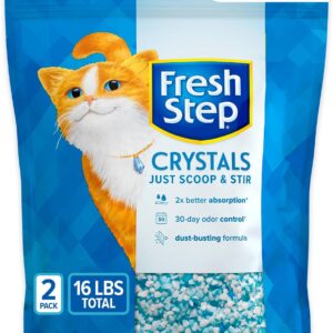 Fresh Step Crystals, Premium Cat Litter, Scented, 8 Pounds, Pack of 2 (Package May Vary)