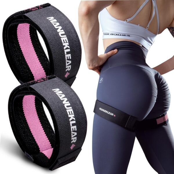 MANUEKLEAR Blood Flow Restriction Bands for Women Glutes Leg, Booty Bands for Women Butt Lift, Occlusion Thigh BFR Bands for Workout Squat Hip Building