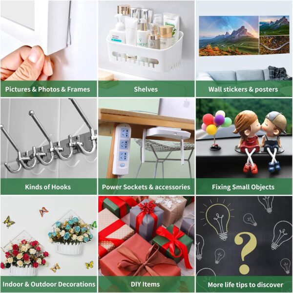 Double Sided Tape Heavy Duty(Extra Large 16.5FT), Nano Adhesive Mounting Tape Wall Decor,Sticky Picture Hanging Adhesive Strips Poster Tape - Image 4