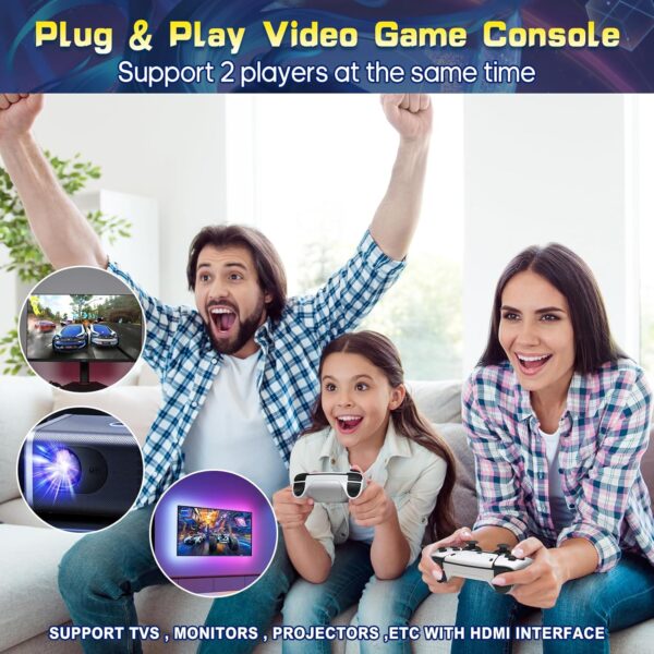Retro Gaming Console, 20,000+ Retro Game Stick, 23 Emulators, 4K HD HDMI TV Game Stick, Includes 2 Wireless 2.4GHz Controllers,Plug & Play Video Games for TV(64GB) - Image 4