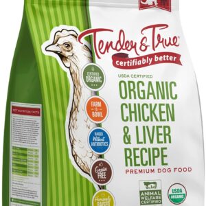 Tender & True Organic Chicken & Liver Recipe Dog Food, 4 lb
