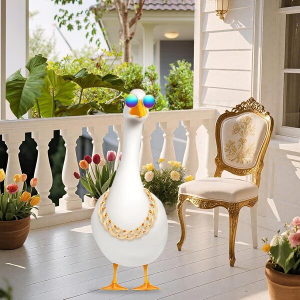 4 Pcs Porch Goose Outfits,Goose Outfits Chain Collars and Sunglasses for 23 or 17 inches Goose Statue, Goose Outfits Accessories for Pet Cosplay Party Lawn Outdoor Garden Yard - Image 6