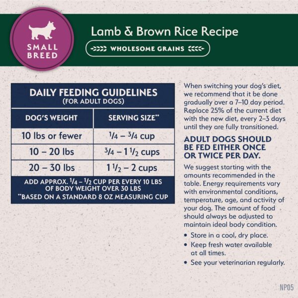 Natural Balance Limited Ingredient Small-Breed Adult Dry Dog Food with Healthy Grains, Lamb & Brown Rice Recipe, 4 Pound (Pack of 1) - Image 8