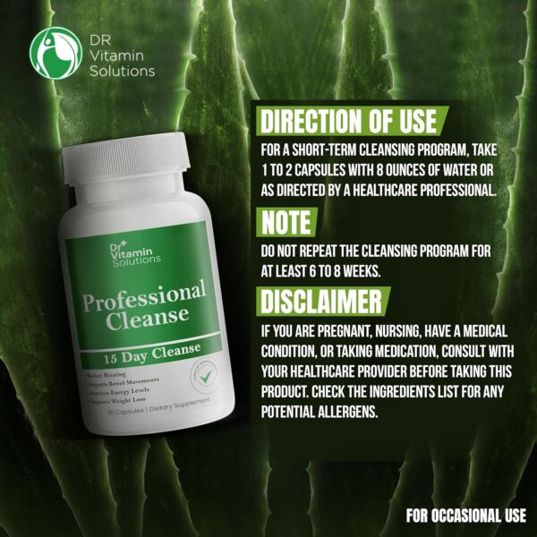 DR VITAMIN SOLUTIONS 15 Day Gut Cleanse Detox for Women, GLP-1 Support - Natural Colon & Detox Cleanse for Weight Loss - Bloating & Constipation Relief - Flushes Toxins & Supports Immunity - 30 Ct. - Image 9