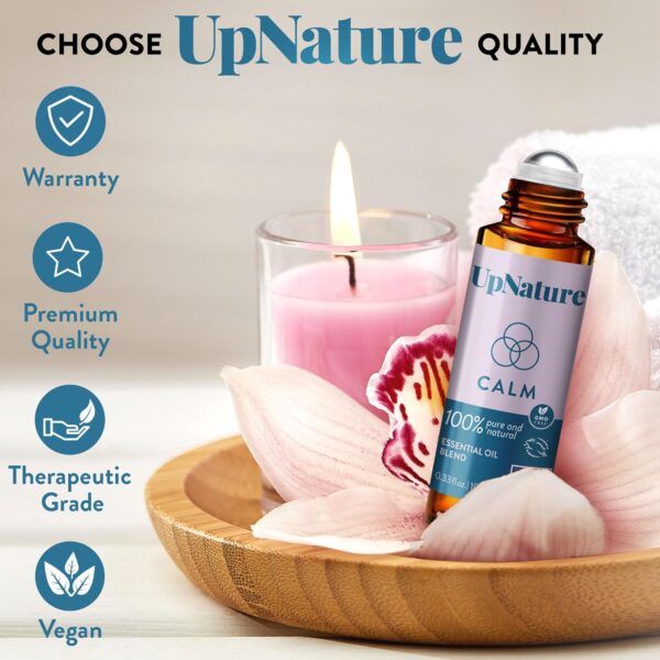 UpNature Calm Essential Oil Roll On - 100% Natural Stress Relief Aromatherapy - Relaxation Self Care Gifts for Women - Nurse Essentials - Image 6