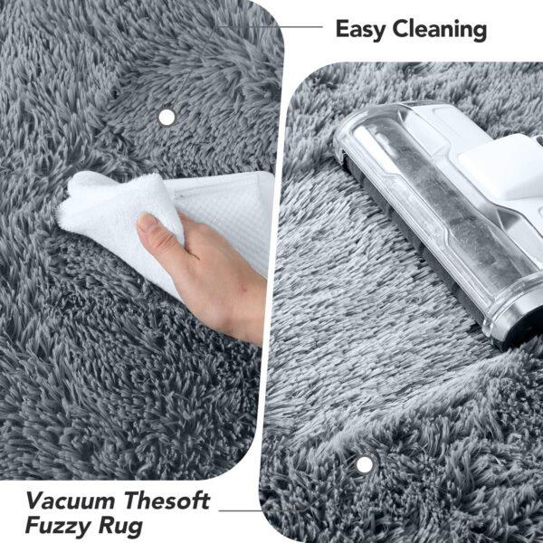 Fluffy Rug 5x7 Bedroom Rugs: Shag Rug for Bedroom - Area Rug 5x7 Grey Plush Fuzzy Soft Carpet for Living Room - Teenage Room Dorm Decor Carpets - Image 6