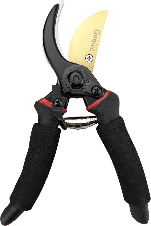 gonicc 8" Professional Premium Titanium Bypass Pruning Shears (GPPS-1003), Hand Pruners, Garden Clippers. - Image 2