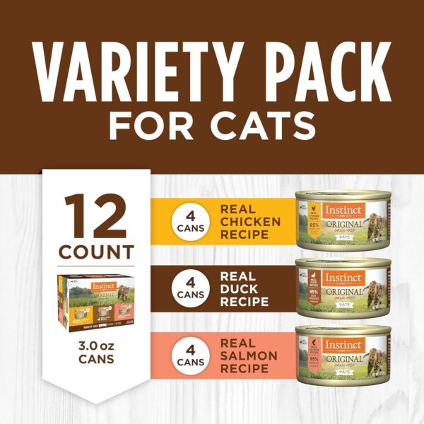 Instinct Original Grain Free Recipe Variety Pack Natural Wet Canned Cat Food by Nature's Variety, 3 Ounce (Pack of 12) - Image 8