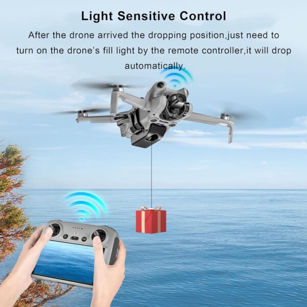 Mini 4 Pro Airdrop System, Quick Release Payload Delivery Transport Device Wedding Drone Fishing Bait Search & Rescue for DJI Mini 4 Pro Drone Accessories - Image 7