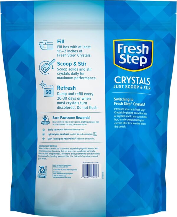 Fresh Step Crystals, Premium Cat Litter, Scented, 8 Pounds, Pack of 2 (Package May Vary) - Image 6