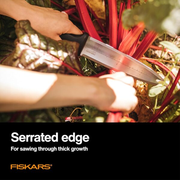 Fiskars Hori Hori Garden Knife with Sheath, Multi-Purpose Heavy Duty Gardening Hand Tool for Weeding, Planting, Digging with Hanging Hole - Image 5