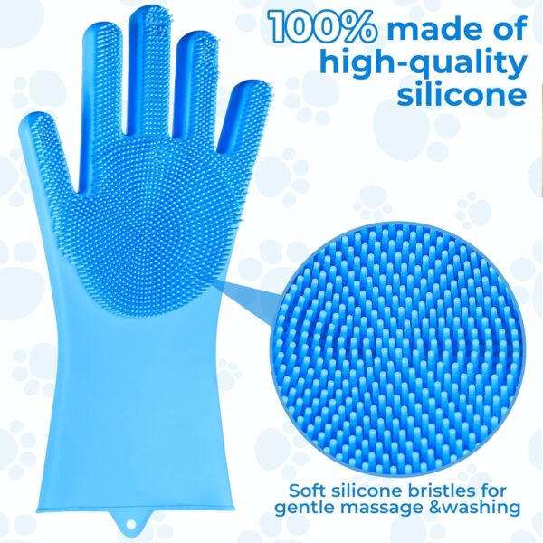 2pcs dog washing gloves and dog bath brush, 2-in-1 pet shower set | Suitable for dogs, cats, bath massage, and pet grooming - Image 6