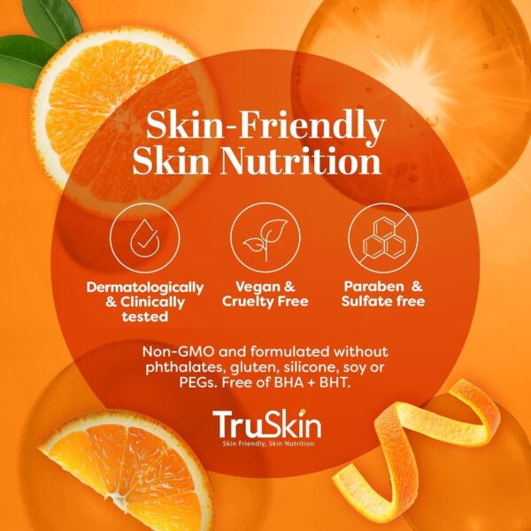 TruSkin Vitamin C Serum For Face – Anti Aging Formula with Vitamin C, Hyaluronic Acid, Vitamin E – Brightening Serum – Improve Appearance of Dark Spots, Tone, Fine Lines & Wrinkles, 2 Fl Oz - Image 7
