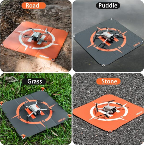 STARTRC Drone Landing Pad Pro, Universal Waterproof Portable Fast-Foldable Helipad for DJI Neo/Mini 4 Pro/Mini 4K/Holy Stone/RC Quadcopters (22-inch/55cm) - Image 3
