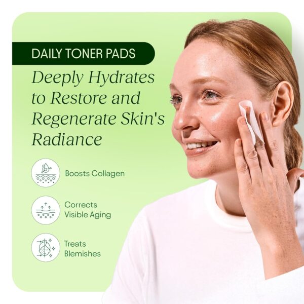 Toning Polish Pads - Korean Skincare for Dark Spots, Wrinkles & Dull Skin - Hydrating Facial Treatment with Snail Mucin, Niacinamide, Peptides & Centella - 100 Count - Image 3
