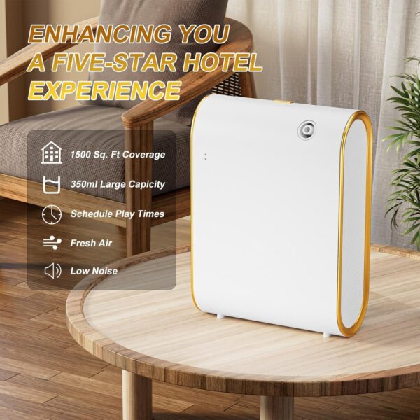 Smart Scent Air Machine for Home, 1500 Sq. Ft Hotel Collection Diffuser with Cold Air Tech, Whole House Fragrance & Low Noise, Bluetooth Scent Air Diffuser for Home, Hotel, Office, Spa(White) - Image 3