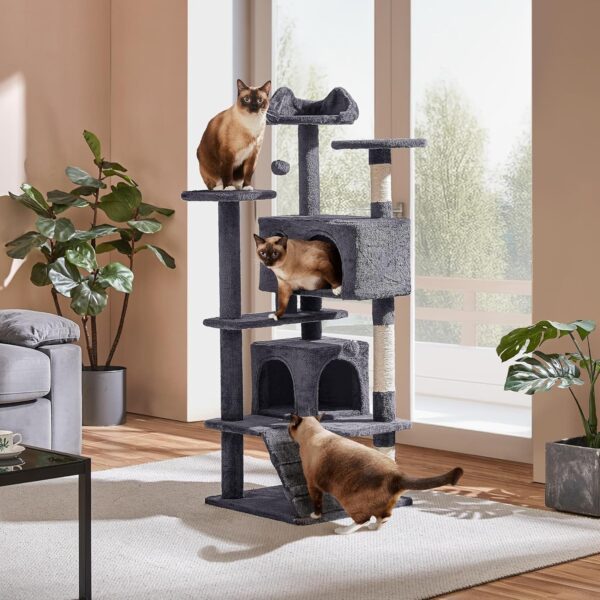 Yaheetech 54in Cat Tree Tower Condo Furniture Scratch Post for Kittens Pet House Play - Image 2
