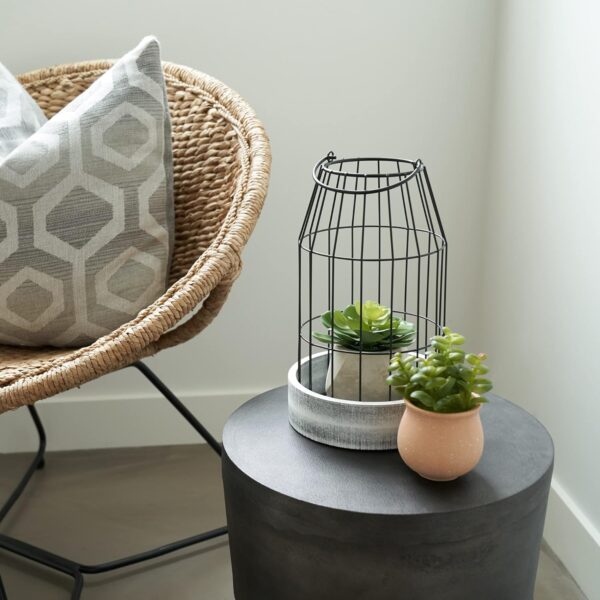 Rustic Farmhouse Lantern Decor Set of 2 - Stylish Decorative Lanterns for Your Living Room, Fireplace Mantle or Kitchen Dining Table - Modern Upscale Beauty for Your Entire Home - Image 7