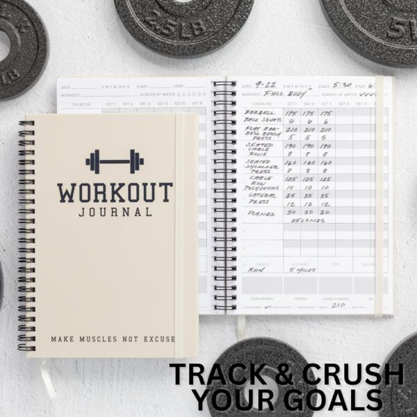 The Ultimate Fitness Journal for Tracking and Crushing Your Gym Goals - Detailed Workout Planner & Log Book For Men and Women - Great Gym Accessories With Calendar, Nutrition & Progress Tracker - Image 4