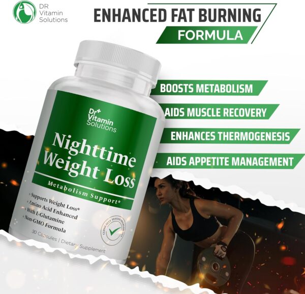 DR VITAMIN SOLUTIONS Nighttime Fat Burner Supplements - Appetite Suppressants for Weight Loss - Night-Time Fat Burner for Women and Men Supporting Sleep & Relaxation - Weight Loss Pills - 30 - Image 7