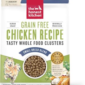 The Honest Kitchen Whole Food Clusters Small Breed Grain Free Chicken Dry Dog Food, 4 lb Bag