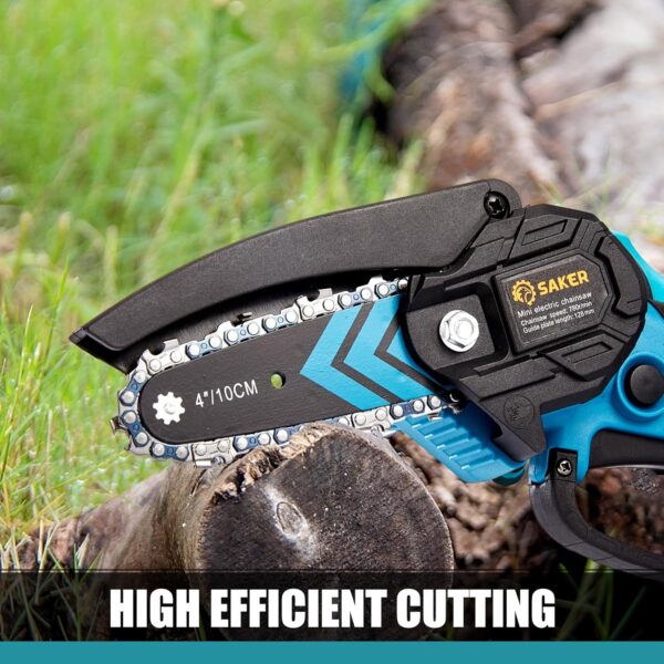 Saker Mini Chainsaw,Portable Electric Chainsaws Cordless,Handheld Chain Saw Pruning Shears Chain Saws for Tree Branches,Courtyard,Household and Garden,Gift for Men Dad Husband Women - Image 3